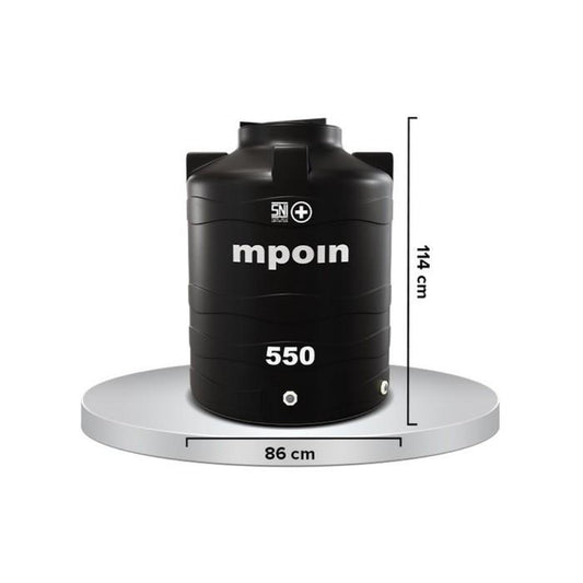 560 L / MPOIN + WAVE W550 Water Torrent Tangki Tandon Air PVC Green + Acc Set