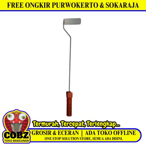 4 IN / COBZ 01 Kuas Busa Roll Cat Tembok Kayu Besi Kecil + Gagang Set