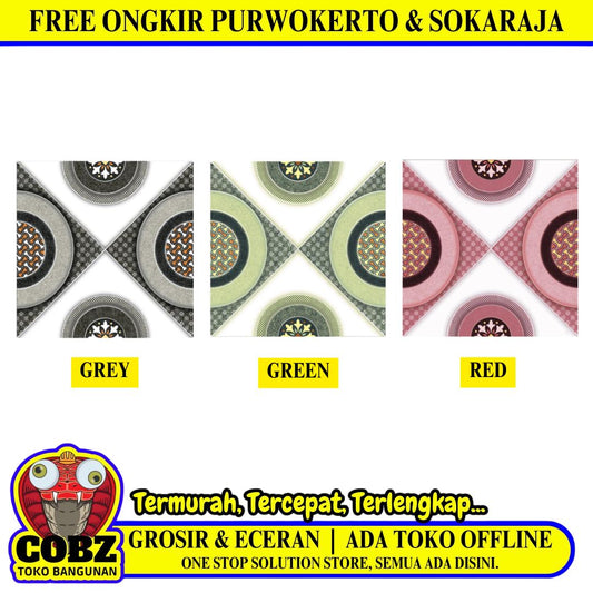25 CM x 25 CM / ASIA TILE RENO Keramik Lantai Kamar Mandi Matte Dus