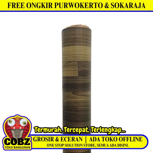 120 CM x 15 M / NM 06 Karpet Perlak Lantai Meja Vinyl PVC Coklat Tua Roll