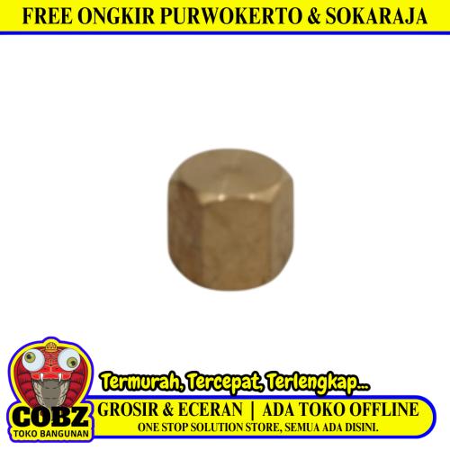 1/4 IN / TM Dop Drat Dalam Sambungan Fitting Tutup Pipa Kuningan