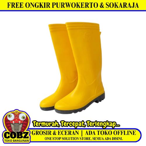 NO 41 / HUNTER Sepatu Boot Kebun Pabrik Proyek Safety Karet Kuning Set