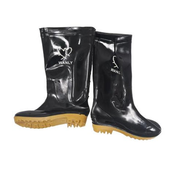 NO 42 / WANLY Sepatu Boot Kebun Pabrik Proyek Safety Karet Warna Hitam Set