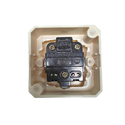 1 LUBANG / DEXTA DX-916 Stop Kontak Terminal Arde Tempel OB Outbow Putih