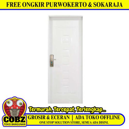 4 CM x 90 CM x 210 CM / FORTRESS URBAN 90.02 SINGLE DOOR Pintu Baja White Set