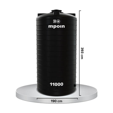 11000 L / M POIN + WAVE G 11000 Water Torrent Tangki Tandon Air PVC Hitam + Acc Set