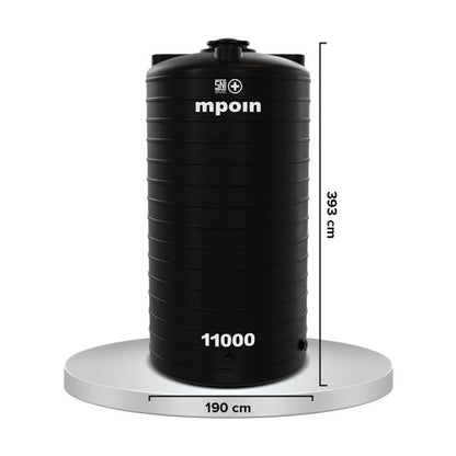 11000 L / M POIN + WAVE G 11000 Water Torrent Tangki Tandon Air PVC Hitam + Acc Set