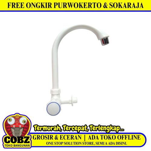 1/2 IN / ORACLE Kran Angsa Sink Bak Cuci Piring Tembok Plastik PVC