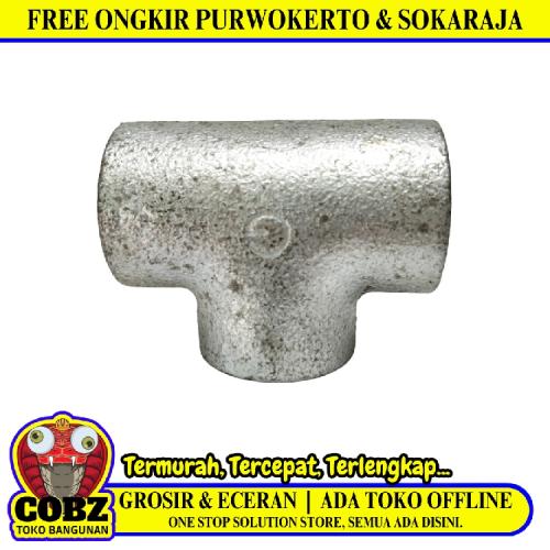 1 IN / G Tee Drat Dalam Faucet Tee Fitting Pipa Besi