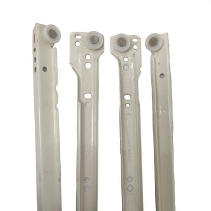 50 CM / HUBEN Rel Laci Roda Drawer Slide Single Track Putih Set