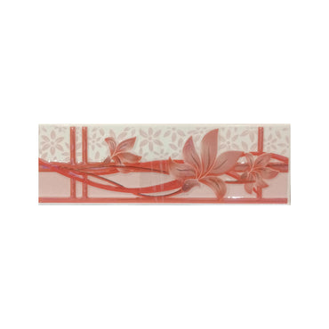 8 CM x 25 CM / NM 81V531 List Keramik Dinding Kamar Mandi Red Lembar