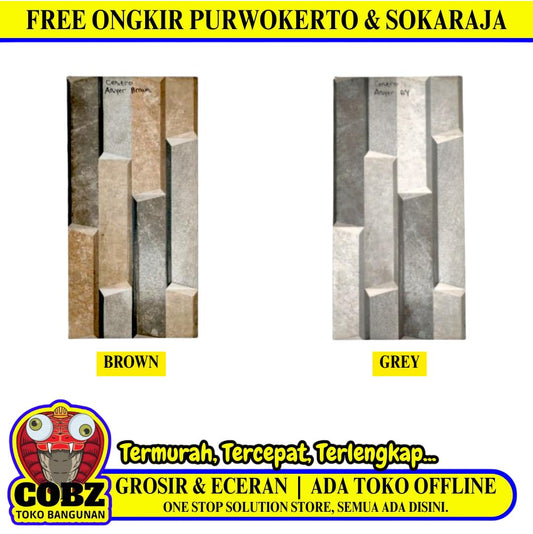 20 CM X 40 CM / CENTRO ANYER Keramik Dinding Matte Dus