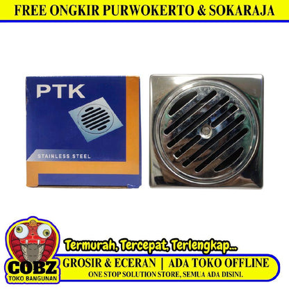4 1/2 IN / PTK 8805 Saringan Got Leher Panjang Floor Drain Stainless