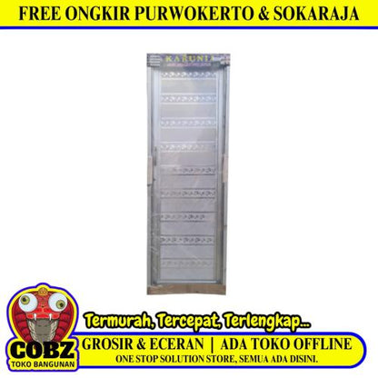 8 CM x 66 CM x 195 CM / KARUNIA Pintu Kamar Mandi Galvalum Kanan Set