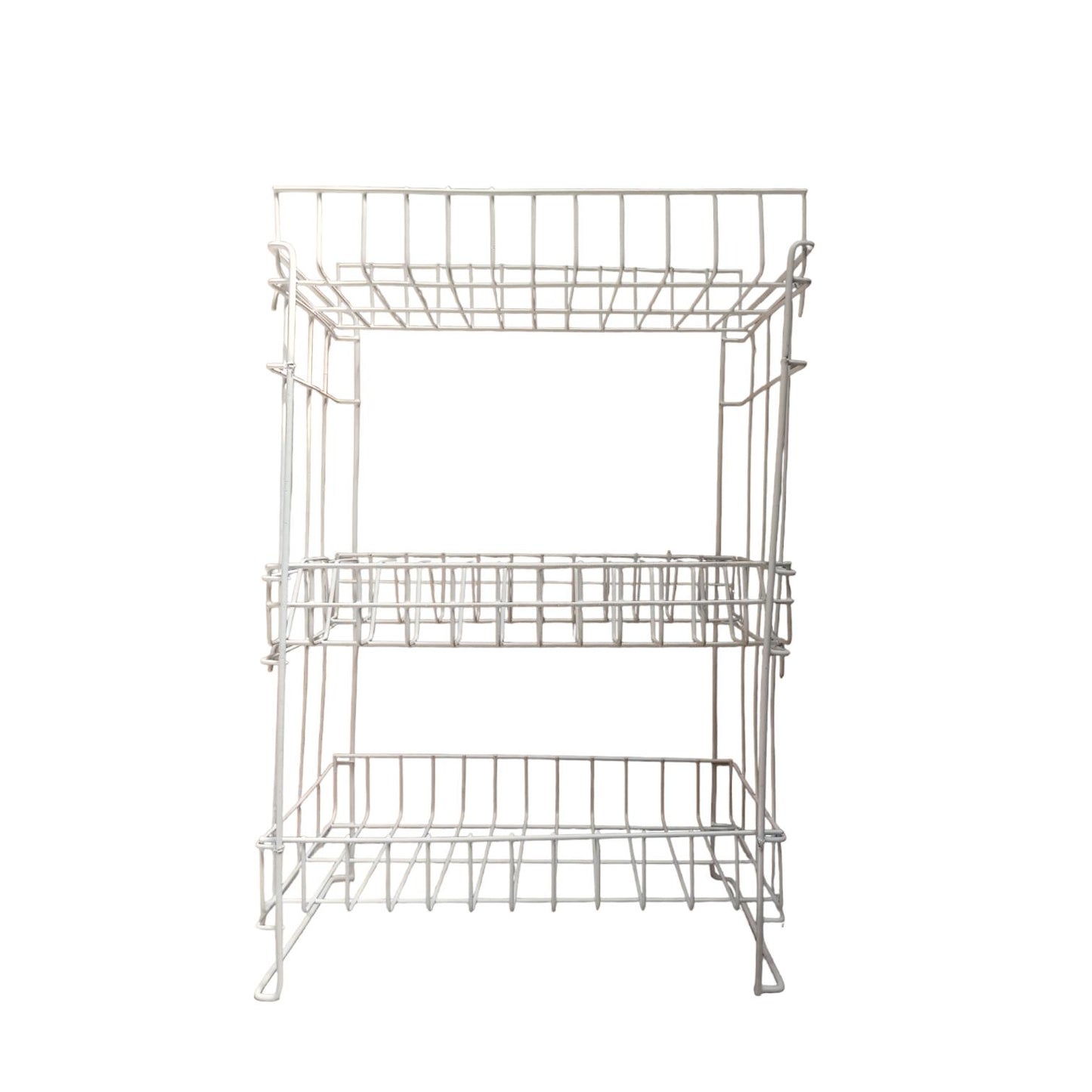 3 SUSUN / SELO RPK03 Rak Dapur Tempat Piring Gelas Stainless Putih Set