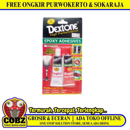 30 ML / DEXTONE EPOXY ADHESIVE RAPID CLEAR COLOR Lem Besi Set