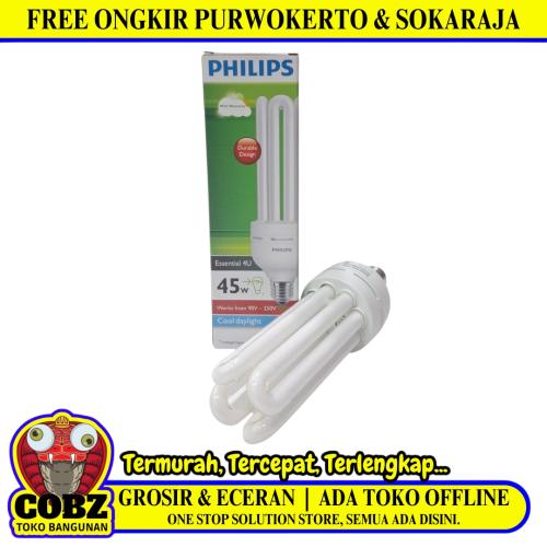 45 WATT / PHILIPS Essentials Lampu Bohlam Jari Tube Putih