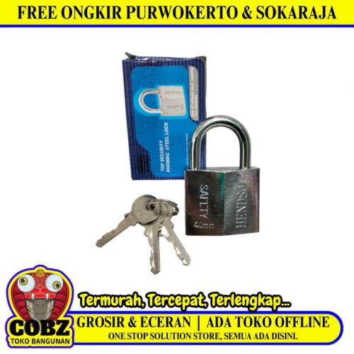 40 MM / HENDSO 01 Gembok Pintu Pagar Padlock Anti Maling Leher Pendek