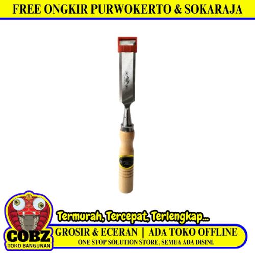 1 IN / MATA Tatah Alat Pahat Ukir Bobok Kayu Gagang Kayu