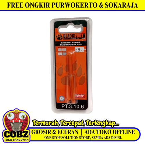 6 MM / BLACKFOOT Mata Coring Diamond Core Pelubang Keramik Granit Kaca