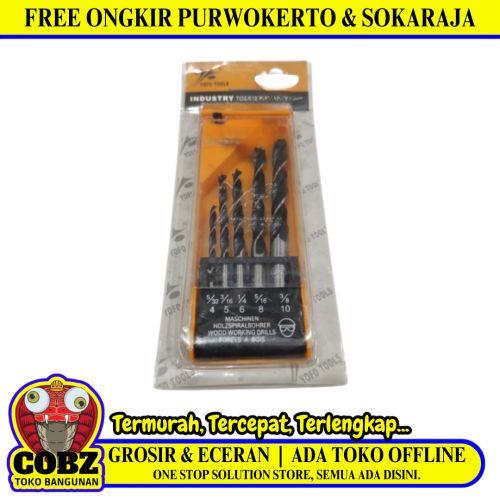 4 MM - 10 MM / YOFO Twist Drill Bits Mata Bor Besi Kayu PVC 5 Pcs Set
