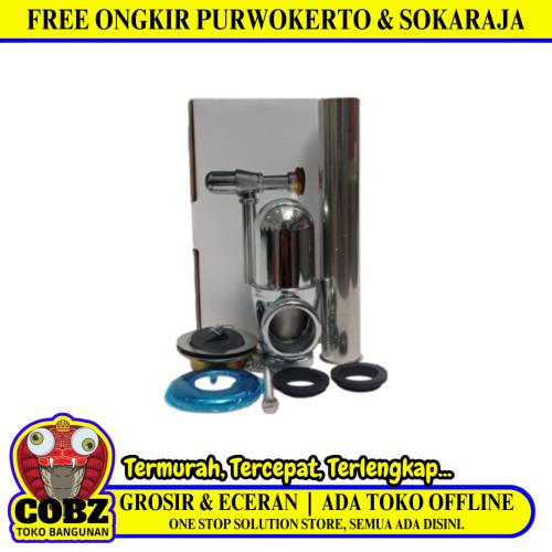 1 1/4 IN / TM 33 Sifon Botol Saringan Pipa Wastafel Stainless Set