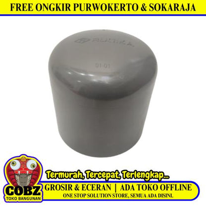 3 IN / RUCIKA AW Dop Cap Tutup Sambungan Fitting Pipa PVC