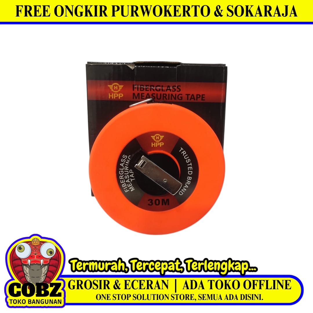 30 M / HPP 01 Meteran Tancap Roll Gulung Alat Ukur Measuring Tape