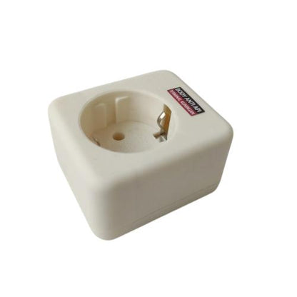 1 LUBANG / LOYAL Stop Kontak Terminal Arde Tempel OB Outbow Cream