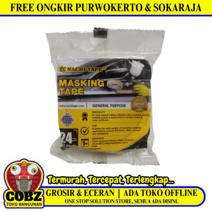 24 MM / NACHI Isolasi Selotip Lakban Kertas Masking Tape