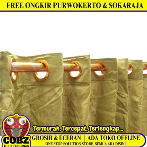 135 CM x 220 CM / COBZ Kain Gorden Ring Minimalis Motif Hijau Avocado