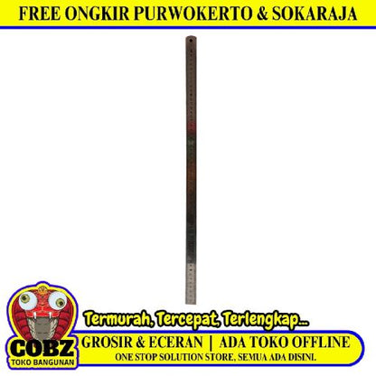 60 CM / NM Penggaris Mistar Alat Ukur Panjang Ruler Plat Besi