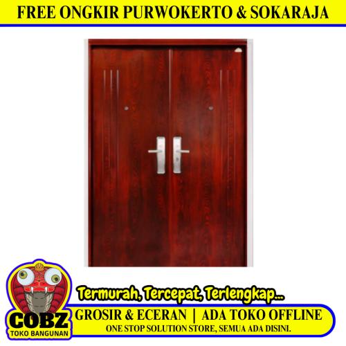 5 CM x 150 CM x 210 CM / FORTRESS FORT 150.12 DOUBLE DOOR Pintu Kamar Mandi Baja Coklat Set
