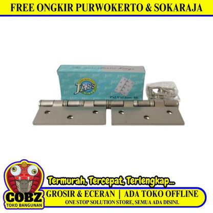 3 IN / JASS Engsel Kupu Kupu Pintu Jendela Hinge Stainless Set