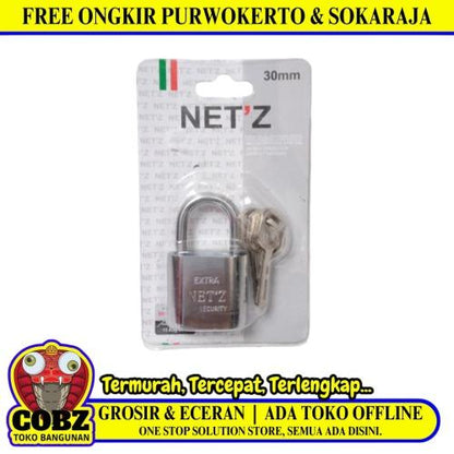 30 MM / NETZ Gembok Pintu Pagar Padlock Anti Maling Leher Pendek