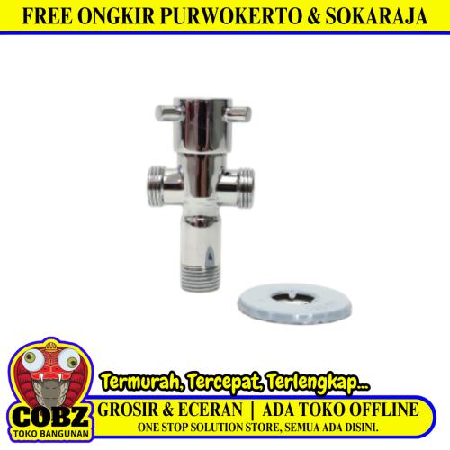 1/2 IN / ONDA 02 Stop Kran Air Cabang Tee Shower Kloset Stainless