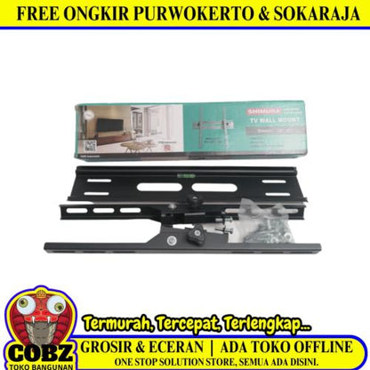 24 IN-65 IN / SHIMURA Wall Bracket Penyangga TV Biasa Tempel Besi Set
