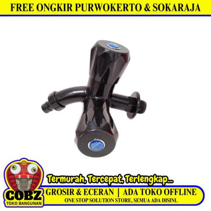 1/2 IN / NEW SOLIGEN S10 Kran Air Cabang Double Shower Mesin Cuci PVC