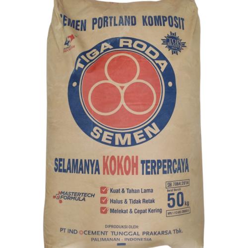 50 KG / TIGA RODA Semen Abu Abu SNI Sak