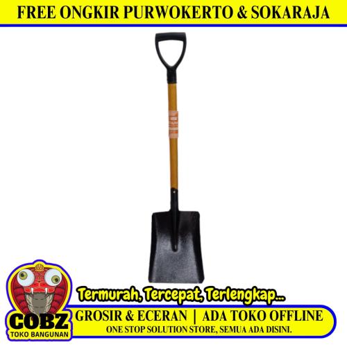 STARK Sekop Pasir Tanah Kebun Taman Proyek Plat Baja Gagang Kayu