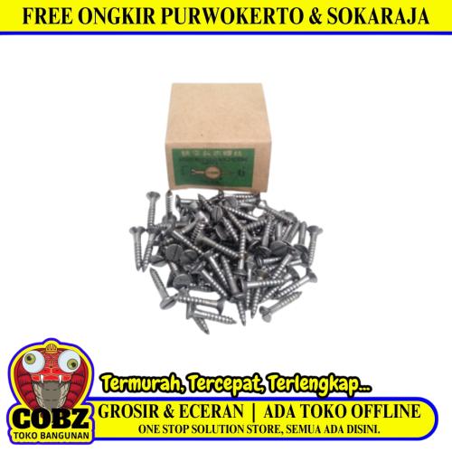 3/4 IN / CHW Sekrup Baut Kayu Kepala Rata Minus Wood Screw Dus