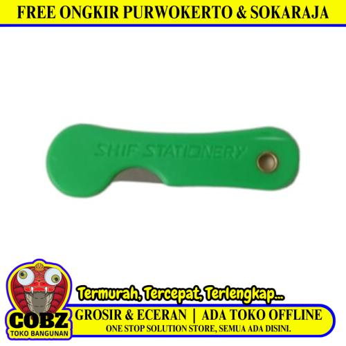 HOSANNA Cutter Silet Pisau Lipat Folding Knife Multifungsi Hijau