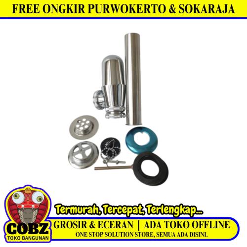 1 1/4 IN / AV-1928  Sifon Botol Saringan Pipa Wastafel Stainless Set