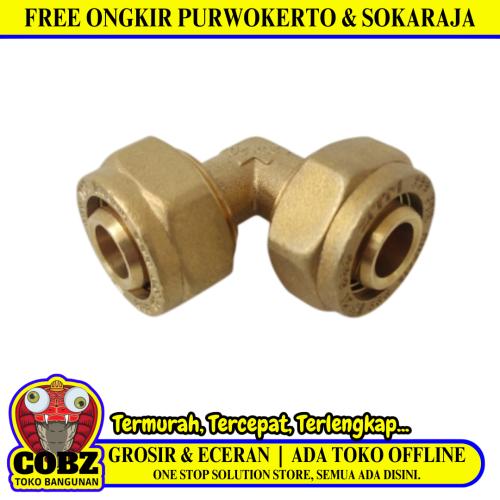 L 20 / TM Knee Keni L Elbow Fitting Selang Pex Air Panas Kuningan