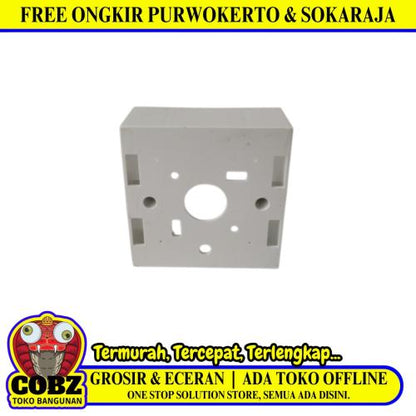 5/8 IN / TRM OB Outbow Dus Box Mangkok Saklar Plastik PVC Putih