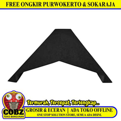 0.3 MM x 3 M / TM Nok Kerpus Tutup Atap Galvalum Pasir Hitam Lembar