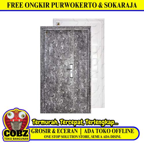 5 CM x 120 CM x 210 CM / FORTRESS MRBL FORT 120.11 MOM & SON Pintu Kamar Mandi Baja Abu Set