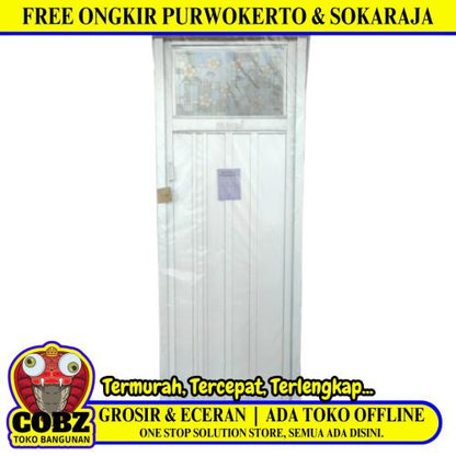 6CMx67CMx186 CM / WING KING DOOR Pintu Kamar Mandi Galvalum Kanan Set