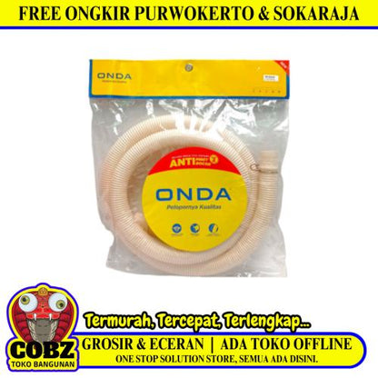 200 CM / ONDA Selang Pembuangan Air Mesin Cuci Bawah Outlet