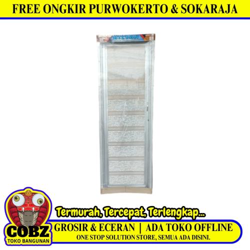 8 CM x 66 CM x 195 CM / HILTON HTPG 03 Pintu Kamar Mandi Galvalum Kiri Set